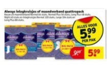 always inlegkruisjes of maandverband quattropack