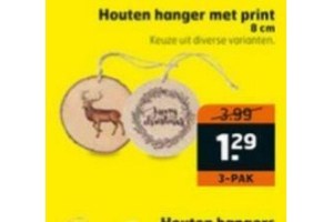 houten hanger met print