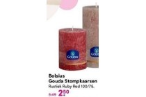 bolsius gouda stompkaarsen rustiek ruby red