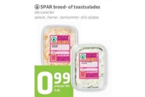 spar brood of toastsalades