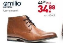 emilio salvatini schoen leer gevoerd