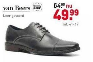 van beers schoen leer gevoerd