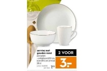 servies met gouden rand