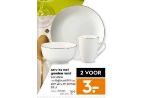 servies met gouden rand