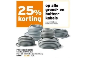 alle grond en buiten kabels