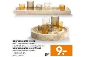 kaarsenplateu rond en rechthoek