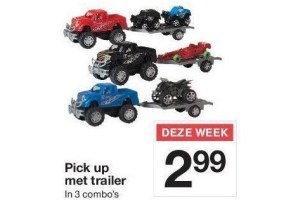 pick up met trailer voor eur2 99