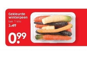 gekleurde winterpeen