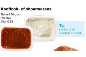 knoflook of shoarmasaus