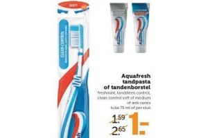 aquafresh tandpasta of tandenborstel