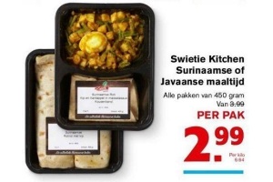 swietie kitchen surinaamse of javaanse maaltijden