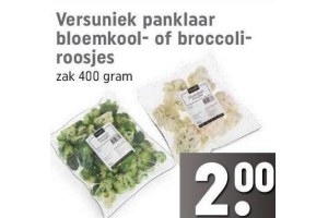 veruniek panklaar bloemkool of broccoliroosjes