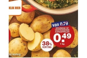kruimige of vastkokende aardapelen