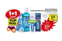oral b tandpasta handtandenborstel mondwater of floss