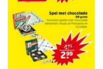 spel met chocolade