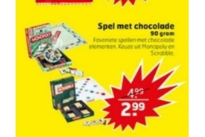 spel met chocolade