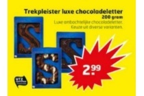 trekpleister luxe chocoladeletter