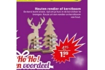 houten rendier of kerstboom