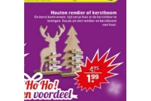 houten rendier of kerstboom