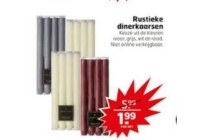 rustieke dinerkaarsen