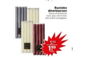 rustieke dinerkaarsen