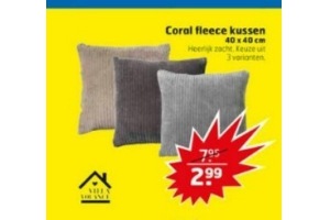 coral fleece kussen