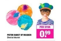 pieten baret of masker