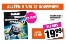 gillette mach 3 scheermesjes