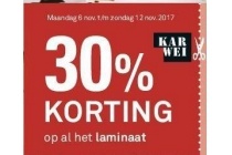 30 korting op al het laminaat