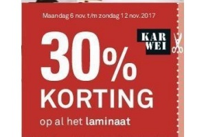 30 korting op al het laminaat