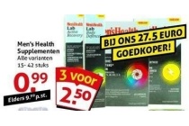 men s health supplementen