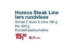 horeca steak line iers rundvlees runderhaastournedos