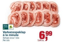 varkensspeklap a la minute