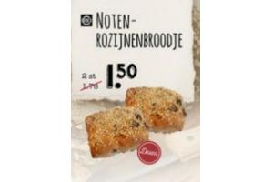 notenrozijnenbroodje