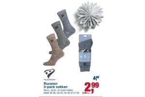 rucanor 3 pack sokken