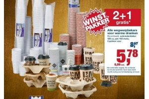 alle wegwerpbekers voor warme dranken