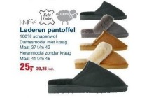 lederen pantoffel