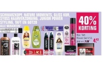 schwarzkopf nature moments gliss kur syoss haarverzorging junior power styling taft en got2b alle varianten