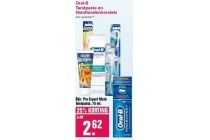 oral b tandpasta en handtandenborstels