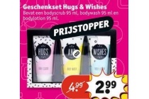 geschenkset hugs en wishes