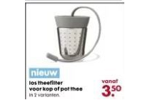 los theefilter voor kop of pot thee