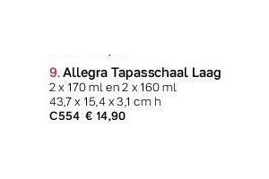 allegra tapasschaal laag