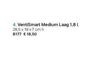 ventismart medium laag 1 8 l