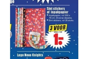 sint stickers of inpakpapier