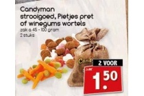 candyman strooigoed pietjes pret of winegums wortels