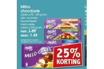 alle varianten milka chocolade