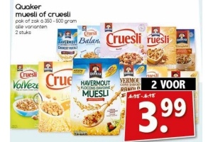 quaker muesli of cruesli