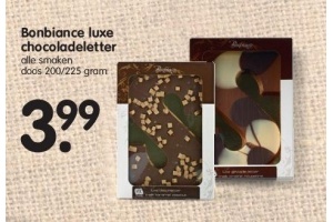 bonbiance luxe chocoladeletter