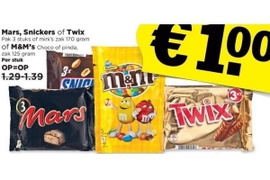 mars snickers of twix of m en m s