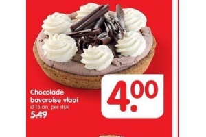 chocolade bavaroise vlaai